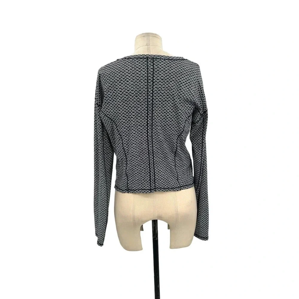 Lululemon On Pace Long Sleeve Monochromic‎ Black Size 10